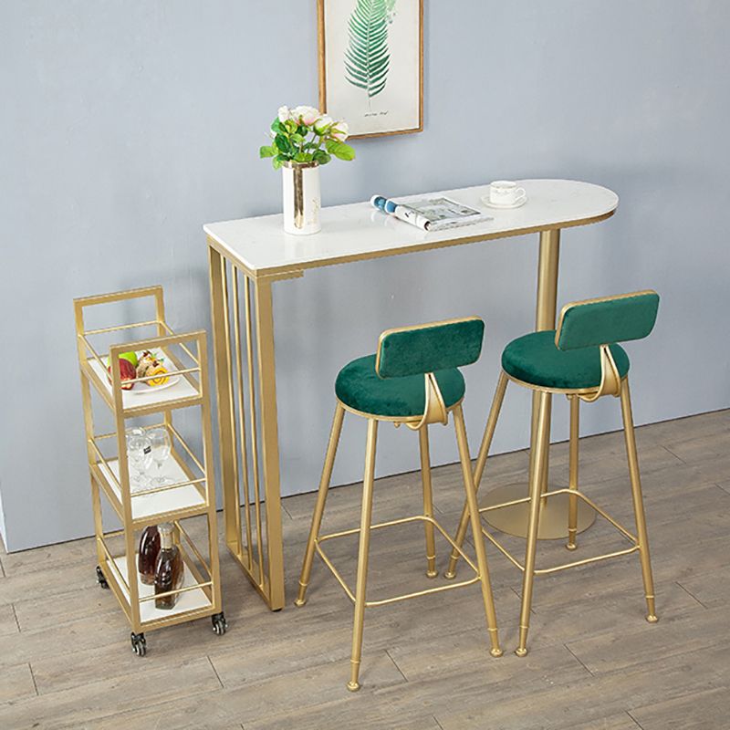Industrial Style 41.3"H Bar Table Faux Marble White Top Specialty Bistro Table Clearhalo 'Bar Furniture' 'Bar Tables' 'bar_tables' 'furn' 'furn_bar_tables' 'Furniture' 'furniture_bar_tables' 'Kitchen & Dining Furniture' 'kitchen&dining_furn' 'kitchen' 1200x1200_4022e74d-f3ad-4868-ade7-47cce81e7fc1