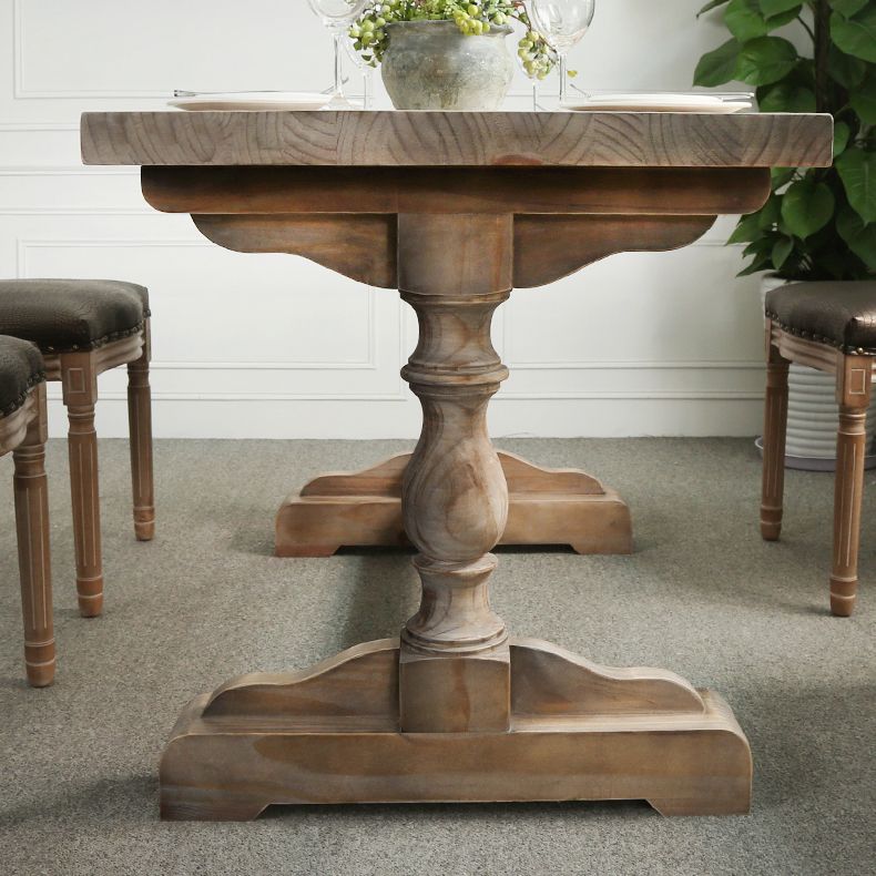 Solid Wood Dining Table Modern Rectangular Table with Trestle Base Clearhalo 'Dining Tables & Seating' 'Dining Tables' 'dining_table' 'furn' 'furn_dining_table' 'Furniture' 'furniture_dining_table' 'Kitchen & Dining Furniture' 'kitchen' 'kitchen_dining_table' 1200x1200_40239781-d2d7-4309-983d-09696ce3e3e4