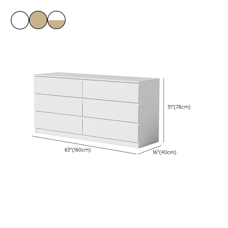 Modernism Horizontal Double Dresser Wood Storage Bachelor Chest for Home