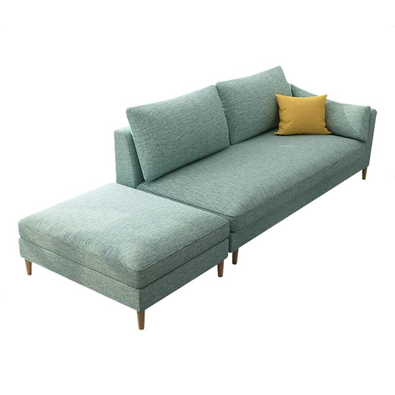 Sillón tapizado escandinavo Chaise de brazos cuadrados para sala de estar