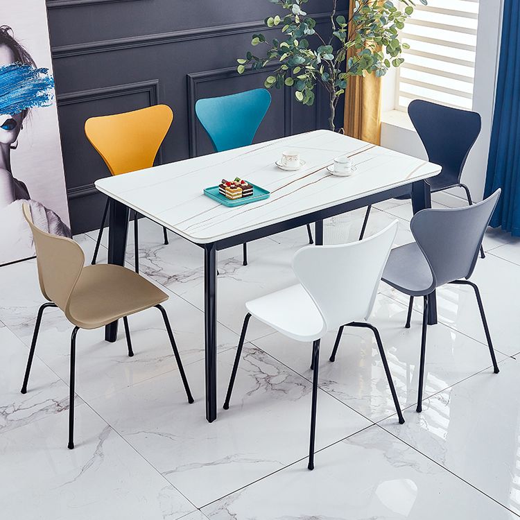 Contemporary Dining and Accent Chairs Indoor-Outdoor Solid Back Side Chair for Patio Clearhalo ' kitchen&dining_furn' 'Dining Chairs' 'Dining Tables & Seating' 'dining_chair' 'Furniture' 'furniture_dining_chair' 'Kitchen & Dining Furniture' 'kitchen' 1200x1200_4024d558-6c63-4e0c-8a0b-60a62019f9d2