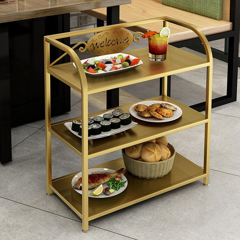 Tavolo da preparazione di stoccaggio aperto a 3 livelli Home Dining Modern Kitchen Trolley