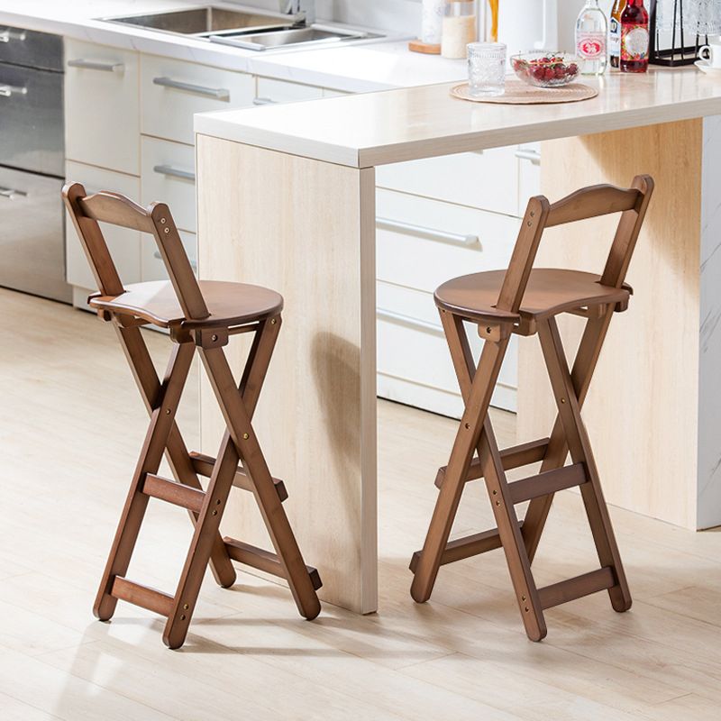 Modern Home Footrest Folding Stool Matte Finish Bamboo Barstool Clearhalo 'Bar Furniture' 'Bar Stools' 'bar_stools' 'furn' 'furn_bar_stools' 'Furniture' 'Kitchen & Dining Furniture' 1200x1200_4027a40f-5ad9-4fe5-8850-3beb84c234dd
