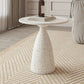 White Pedestal Coffee Table Round Coffee Table for Living Room