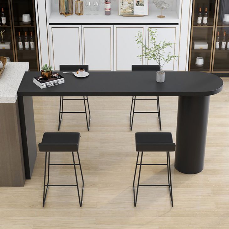 Wood Pub Table with Specialty Table Top Double Pedestal Table - 41.3" H Clearhalo 'Bar Furniture' 'Bar Tables' 'bar_tables' 'furn' 'furn_bar_tables' 'Furniture' 'furniture_bar_tables' 'Kitchen & Dining Furniture' 1200x1200_402922ac-946a-47d3-8989-9c0f8d81ea1b