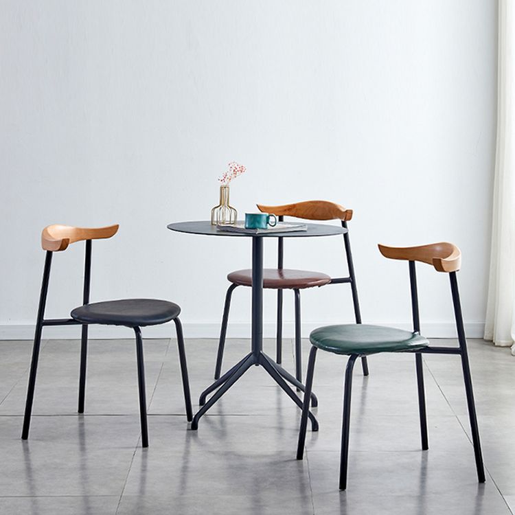 Contemporary Design Open Back Dining Side Chairs Leather Dining Chairs for Home Clearhalo ' kitchen&dining_furn' 'Dining Chairs' 'Dining Tables & Seating' 'dining_chair' 'furn' 'furn_dining_chair' 'Furniture' 'furniture_dining_chair' 'Kitchen & Dining Furniture' 'kitchen' 1200x1200_402a6b47-6397-4c04-bc1a-9823a02cf755