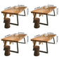 Solid Wood Industrial Dining Table Brown Rectangle Table with Sled Base for Home Use Clearhalo ' dining_table' 'Dining Tables & Seating' 'Dining Tables' 'furn' 'furn_dining_table' 'Furniture' 'furniture_dining_table' 'Kitchen & Dining Furniture' 'kitchen&dining_furn' 'kitchen' 'kitchen_dining_table' 1200x1200_402b142f-84d2-4747-99ba-79ea8a0d1b54