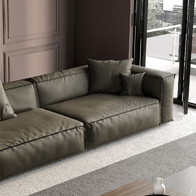 27" High Contemporary Square Arm Standard Sofa for Living Room, Forest Green Clearhalo 'furn' 'furn_sofas' 'Furniture' 'furniture_sofas' 'Living Room Furniture' 'Sofa' 'sofas' 1200x1200_402bf401-3b3c-4271-9524-dbd561ced435