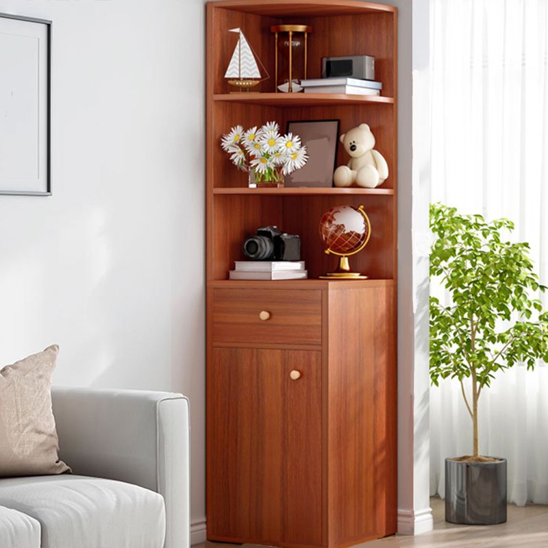 Closed Back Multi Layer Bookshelf Engineered Wood Modern Shelf Bookcase for Living Room