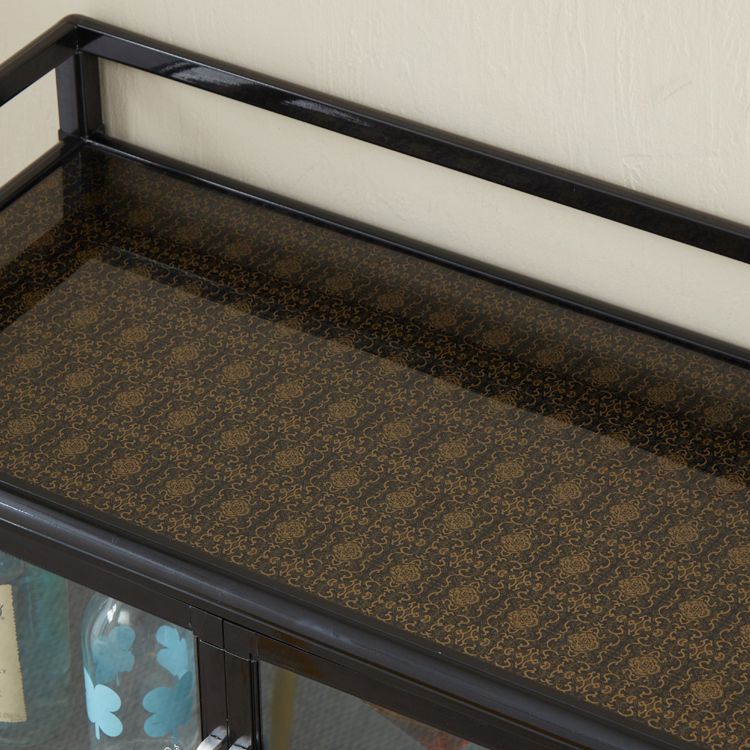 Puertas de vidrio de lado de metal de black metal contemporáneo para sala de estar para sala de estar