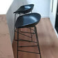 Nordic Style Plastic Bar Stools Footrest Indoor Counter Stool with Metal Legs