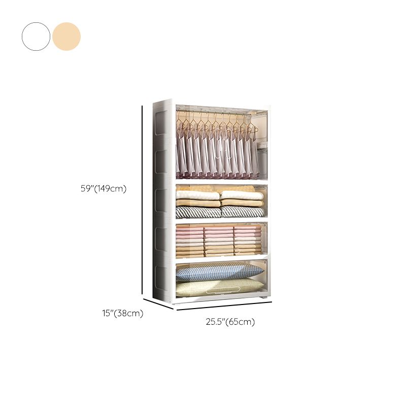 Hinged Wardrobe Cabinet Contemporary Plastic Wardrobe Closet