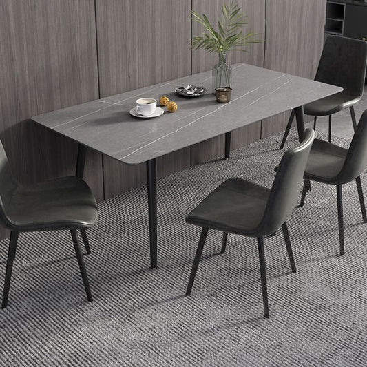 Modern Rectangle Dining Table Sintered Stone 4 Legs Table for Dining Room Clearhalo 'Dining Tables & Seating' 'Dining Tables' 'dining_table' 'furn' 'furn_dining_table' 'Furniture' 'Kitchen & Dining Furniture' 1200x1200_40320725-a307-48ef-8fca-1ccf74afb62b