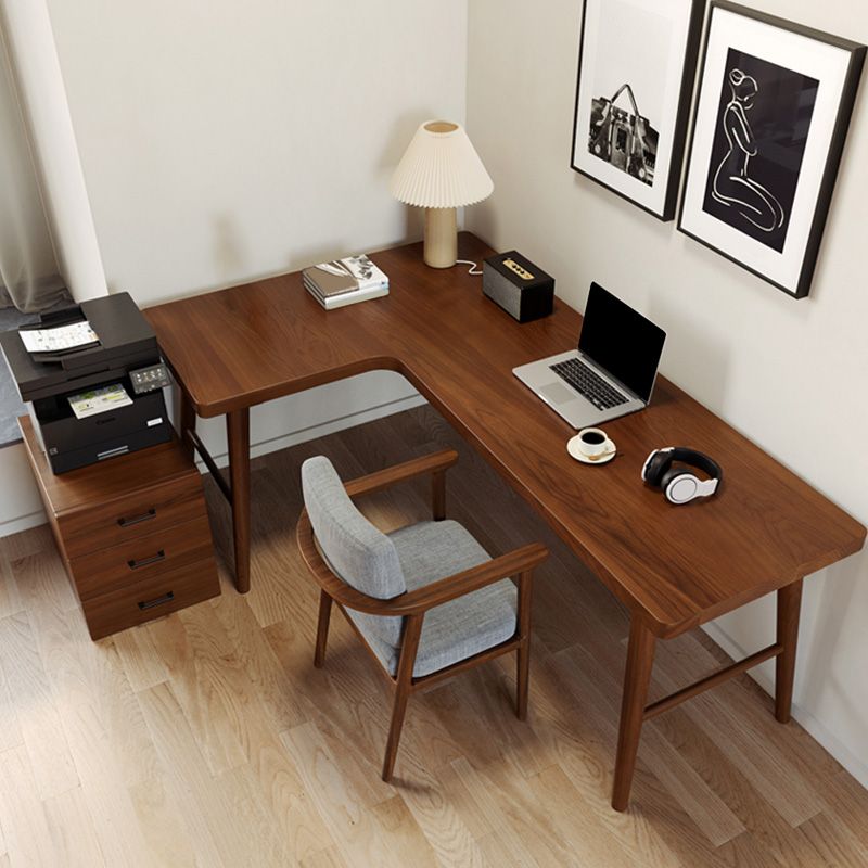 Modern Style Solid Wood Writing Desk L-Shape Office Table in Brown Clearhalo 'furn' 'furn_office_desk' 'Furniture' 'Office Desks' 'Office Furniture' 'office_desk' 1200x1200_40321900-09df-41ed-b414-8c23d9dc62ba