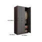 Black Metal Wardrobe Cabinet Contemporary Hinged Wardrobe Armoire Clearhalo 'Armoires & Wardrobes' 'armoires_wardrobes' 'Bedroom Furniture' 'furn' 'furn_armoires_wardrobes' 'Furniture' 1200x1200_4032cbab-f3a2-47a4-91f5-d2fe33b486e6