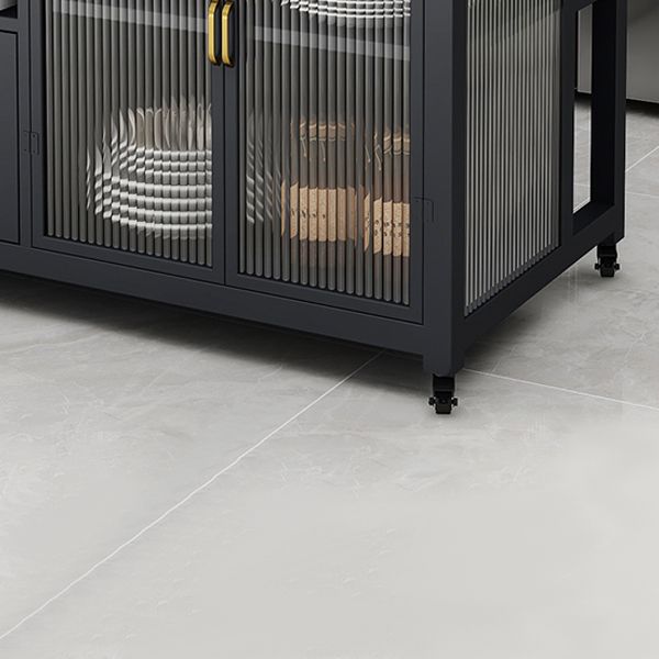 Table de préparation en marbre avec table de rangement Rectangle Island pour cuisine