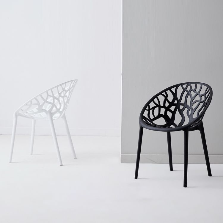 Scandinavian Plastic Dining Chair Cross Back Side Chair with 4 Legs for Home Use Clearhalo ' kitchen&dining_furn' 'Dining Chairs' 'Dining Tables & Seating' 'dining_chair' 'furn' 'furn_dining_chair' 'Furniture' 'furniture_dining_chair' 'Kitchen & Dining Furniture' 'kitchen' 1200x1200_4033da2a-b2da-4b74-96e6-f9cc61a0c48c