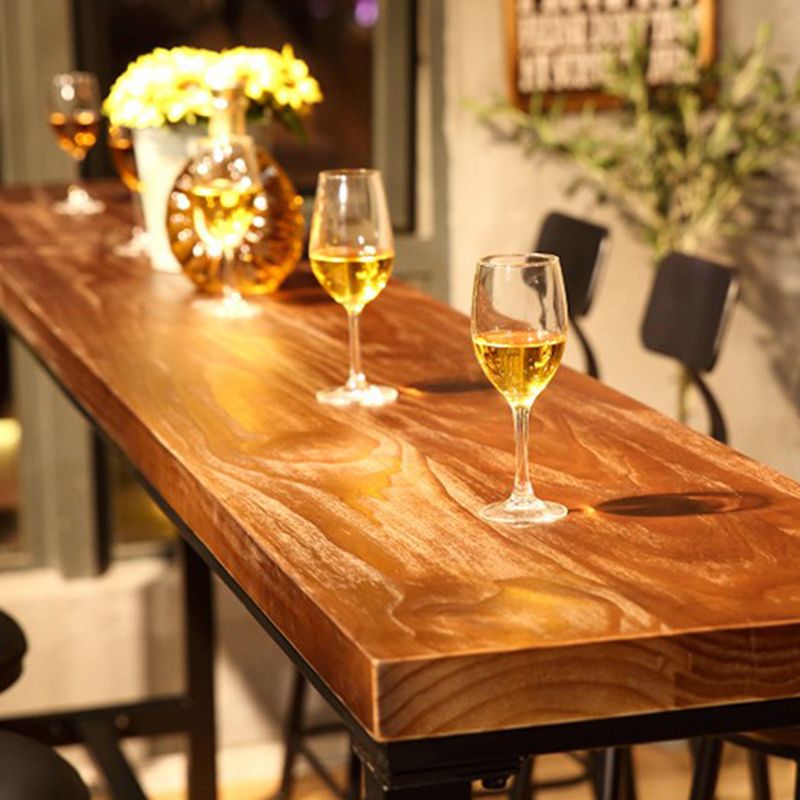 Rectangle Counter Height Dining Table Solid Wood Bar Dining Table Clearhalo 'Bar Furniture' 'Bar Tables' 'bar_tables' 'furn' 'furn_bar_tables' 'Furniture' 'Kitchen & Dining Furniture' 1200x1200_40344719-ff6f-4726-bade-a633b618ad42