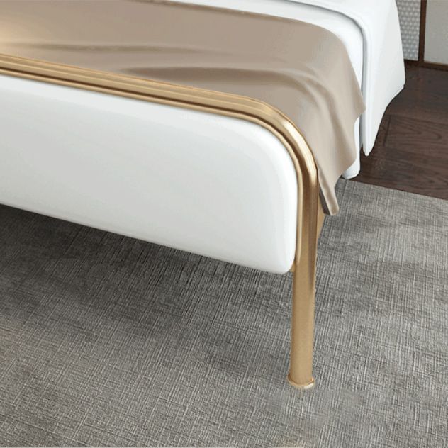 Luxurious Metallic Panel Bed 43.31" High Camelback Bed Frame Clearhalo 'Bedroom Furniture' 'Beds' 'furn' 'furn_beds' 'Furniture' 1200x1200_4035d407-94bd-4fc9-92ab-725cb5cc7b78