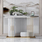 Console rettangolo in marmo glam Tabella 1-scaffale 31,5 "tavolo di accento alto