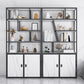 11.81"W Bookcase Glam Style Open Back Bookshelf with Cabinets for Office Home Clearhalo 'Bookcases' 'furn' 'furn_bookcases' 'Furniture' 'furniture_bookcases' 'kitchen' 'kitchen_bookcases' 'Living Room Furniture' 'Office Furniture' 1200x1200_4039241c-b291-40d6-9021-c730dd3bde2a