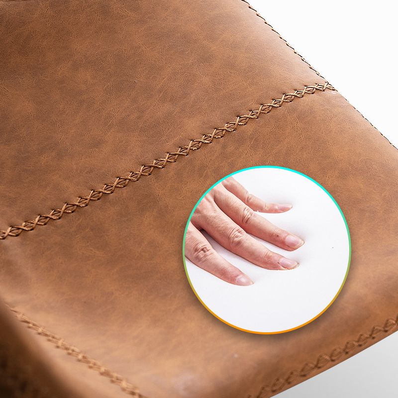 Adjustable Height Leather Footrest Bar Stool Matte Finish Home Low Back Stool Clearhalo 'Bar Furniture' 'Bar Stools' 'bar_stools' 'furn' 'furn_bar_stools' 'furniture_bar_stools' 'Kitchen & Dining Furniture' 'kitchen&dining_furn' 'kitchen' 'kitchen_furn' Furniture' 1200x1200_4039ecf5-1897-47b2-96c1-88dba1d94ddb