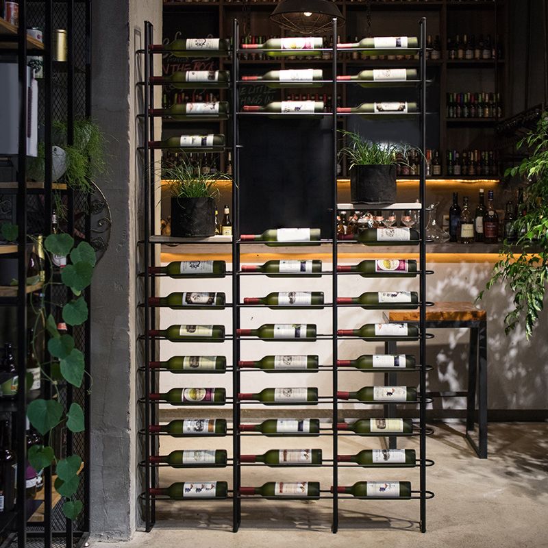 Metal Floor Wine Rack Bottle Black Modern Bottle Holder for Kitchen Clearhalo 'furn' 'furn_wine_racks' 'Furniture' 'Kitchen & Dining Furniture' 'Wine Racks' 'wine_racks' 1200x1200_403a7f0e-5c7d-42eb-99f3-851410dc58a5