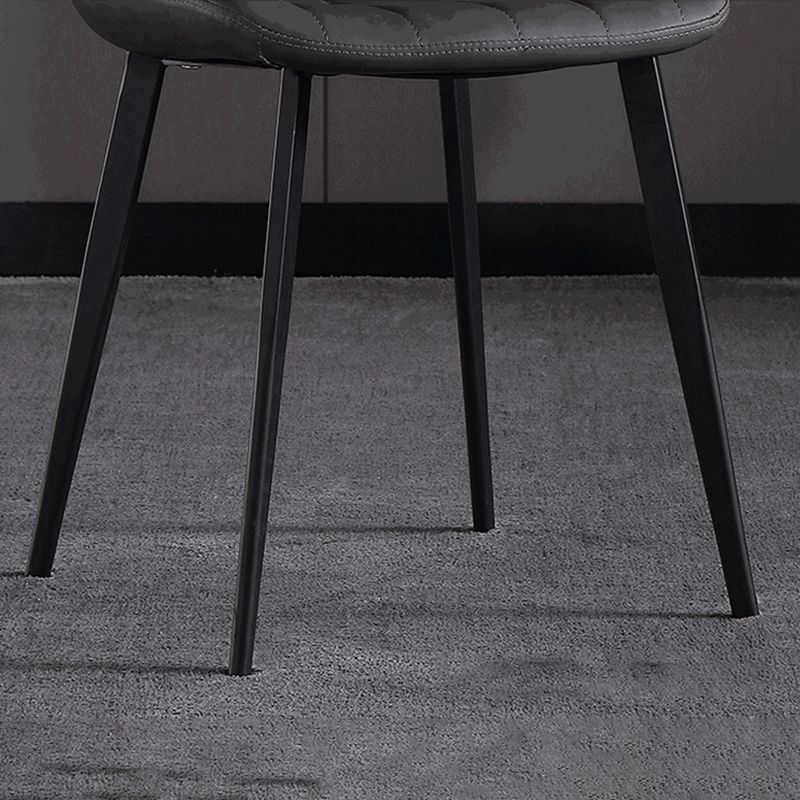 Chaise latéral de salle à manger industrielle chaise à manger en cuir pu