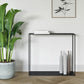 Modern Rectangular Console Table Metal Console Sofa Table in Black