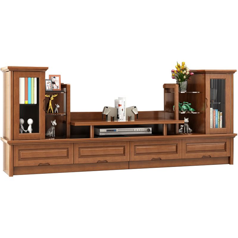 Antique TV Media Stand Open Shelving TV Console with Media Shelves Clearhalo 'furn' 'furn_tv_stands_entertainment_centers' 'Furniture' 'Living Room Furniture' 'TV Stands & Entertainment Centers' 'TV Stands & Media Storage Furniture' 'tv_stands_entertainment_centers' 1200x1200_403c9b43-8e15-4779-8e61-18c052d86d51