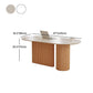 Solid Wood Dining Table Oval Double Pedestal Brown Furniture for Restaurant Clearhalo 'Dining Tables & Seating' 'Dining Tables' 'dining_table' 'furn' 'furn_dining_table' 'Furniture' 'furniture_dining_table' 'Kitchen & Dining Furniture' 'kitchen' 'kitchen_dining_table' 1200x1200_403f2035-f72d-4ac5-bd43-b00b5dd4798e