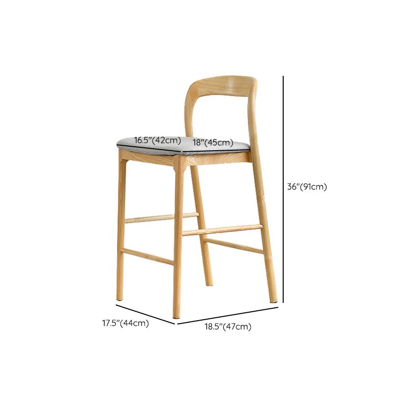 Industrial Style Counter Chair Solid Wood Footrest Counter Stool for Restaurant Clearhalo 'Bar Furniture' 'Bar Stools' 'bar_stools' 'furn' 'furn_bar_stools' 'Furniture' 'Kitchen & Dining Furniture' 1200x1200_403fd80a-e3da-4c76-84e1-b83076ce589d