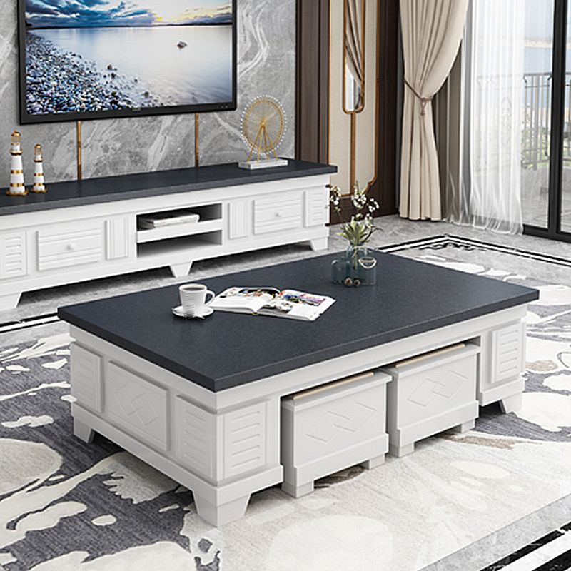 Modern Wood Coffee or End Table with Storage Cocktail Table Rectangular in Black Clearhalo 'Coffee & Accent Tables' 'Coffee Tables' 'coffee_tables' 'furn' 'furn_coffee_tables' 'Furniture' 'Living Room Furniture' 1200x1200_403ff40b-b0bd-477d-90b0-f209a18ae84b