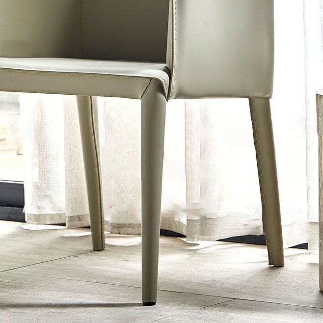 Leather Modern Restaurant Dining Chair Solid Back Dining Chair Clearhalo ' kitchen&dining_furn' 'Dining Chairs' 'Dining Tables & Seating' 'dining_chair' 'furn' 'furn_dining_chair' 'Furniture' 'furniture_dining_chair' 'Kitchen & Dining Furniture' 'kitchen' 1200x1200_4041961a-709b-4d97-b297-fba6353636df