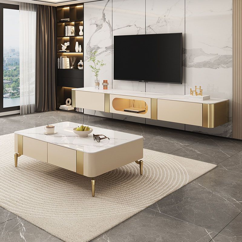 Stone TV Stand Console Enclosed Storage TV Media Stand with Drawers Clearhalo 'furn' 'furn_tv_stands_entertainment_centers' 'Furniture' 'Living Room Furniture' 'TV Stands & Entertainment Centers' 'TV Stands & Media Storage Furniture' 'tv_stands_entertainment_centers' 1200x1200_4042fb2c-6fa4-4adc-a93a-3fded5d41ad1