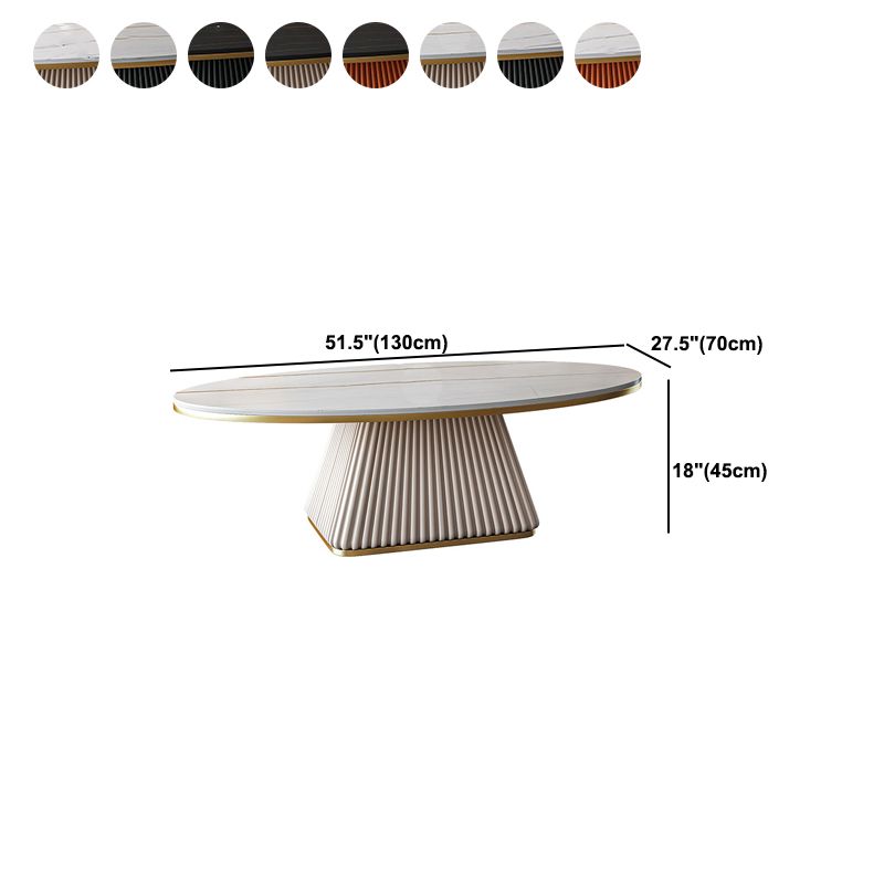 Glam Metal and Slate Cocktail Table Pedestal Coffee Table for Living Room Clearhalo 'Coffee & Accent Tables' 'Coffee Tables' 'coffee_tables' 'furn' 'furn_coffee_tables' 'Furniture' 'Living Room Furniture' 1200x1200_404321b0-8234-4db3-8b17-896ff8a0db93