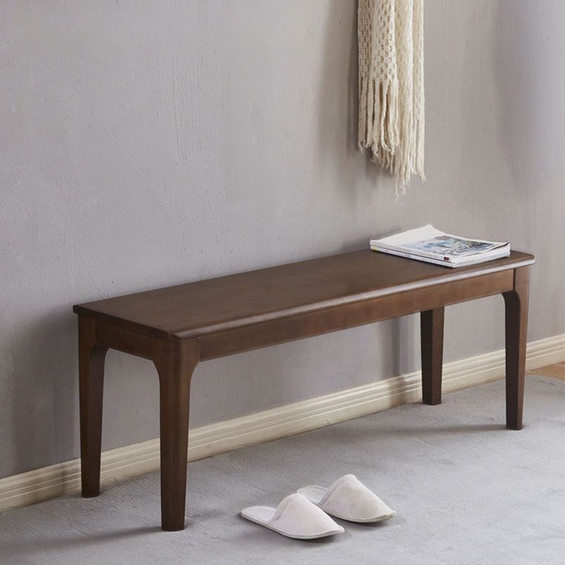 Panca per casa contemporanea in legno massiccio 17,7 "Banca posti a sedere in altezza con gambe