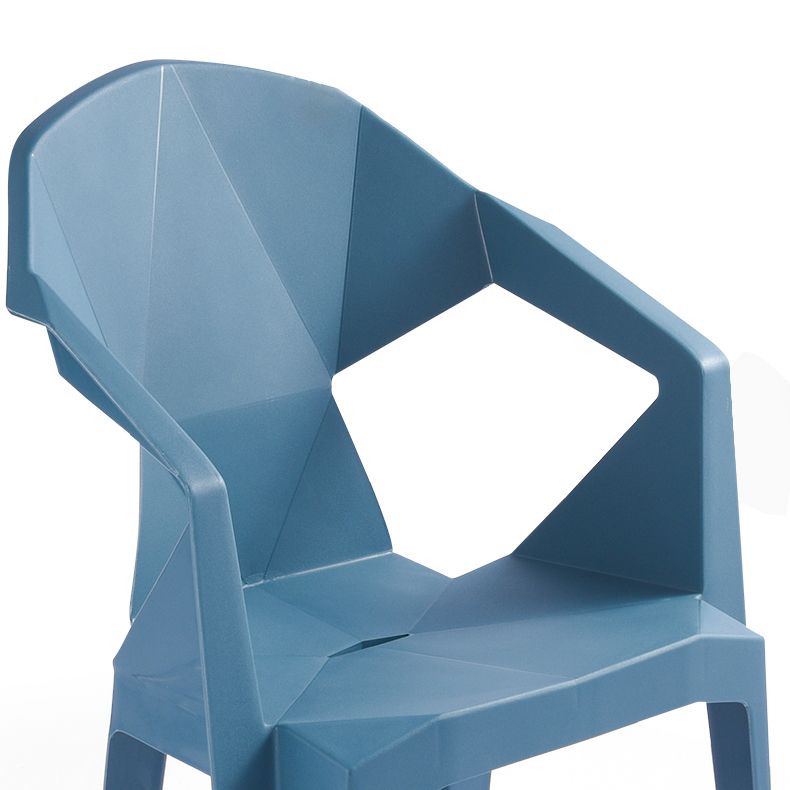 Contemporary Style Stacking Dining Chair Slat Back Plastic Dining Arm Chairs Clearhalo ' kitchen&dining_furn' 'Dining Chairs' 'Dining Tables & Seating' 'dining_chair' 'furn' 'furn_dining_chair' 'Furniture' 'furniture_dining_chair' 'Kitchen & Dining Furniture' 'kitchen' 1200x1200_4044f082-97c3-44fa-94f4-bb4f1323f592