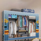 Steel Frame Wardrobe Armoire Contemporary Style Wardrobe Cabinet for Home Clearhalo 'Armoires & Wardrobes' 'armoires_wardrobes' 'Bedroom Furniture' 'furn' 'furn_armoires_wardrobes' 'Furniture' 1200x1200_4046b5c1-afb2-4a69-8da7-a3f7d65923b1