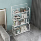 Etagere Iron Bookshelf Open Back Modern Bookcase With Rectangular Shelves