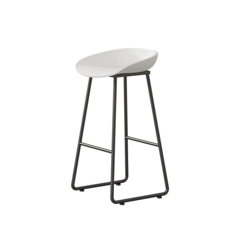 Modern Armless Backrest Counter Stool Iron Household Bar Stool with Plastic Seat and Pedal Clearhalo 'Bar Furniture' 'Bar Stools' 'bar_stools' 'furn' 'furn_bar_stools' 'furniture_bar_stools' 'Kitchen & Dining Furniture' 'kitchen&dining_furn' 'kitchen' 'kitchen_furn' Furniture' 1200x1200_404ba658-5c4a-4de5-8357-93217f465091