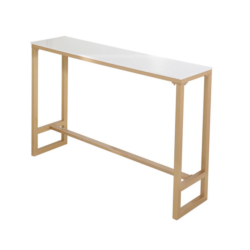 Glam 1/3/5 Pieces Bar Table Set Rectangle Stone Counter Table with Stools for Cafe Clearhalo 'Bar Furniture' 'furn' 'furn_home_bar_bar_sets' 'Furniture' 'Home Bars & Bar Sets' 'home_bar_bar_sets' 'Kitchen & Dining Furniture' 1200x1200_404d18bf-4765-414f-8d7c-bd45e44c7de7