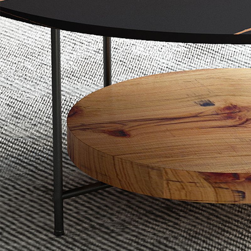 15.7 " H 4-Leg Metal Base Solid Color Round Slate Coffee Table For Living Room Clearhalo 'Coffee & Accent Tables' 'Coffee Tables' 'coffee_tables' 'furn' 'furn_coffee_tables' 'Furniture' 'furniture_coffee_tables' 'Living Room Furniture' 1200x1200_404e1a7e-560d-4788-a144-f5fac0831098