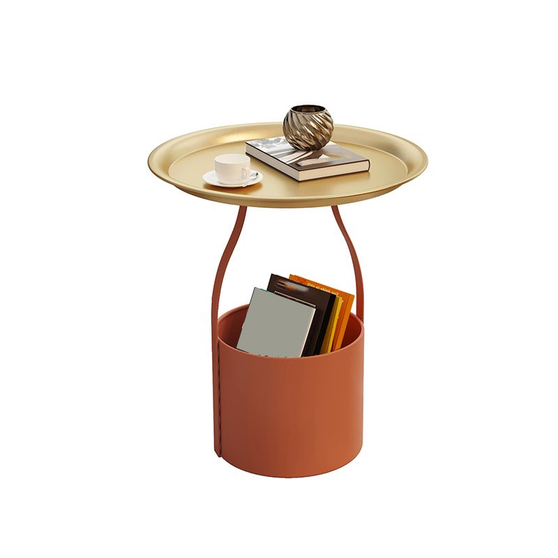 Mid-Century Metal Side End Table Tray Top Corner Table for Living Room