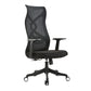 Fixed Arms Office Chair Microfiber Desk High Back Chair Swivel Ergonomic