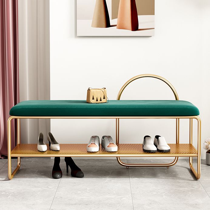 Glam Seating Bench Cushioned Shoe Storage Rectangle Entryway and Bedroom Bench Clearhalo 'Benches' 'Chairs & Seating' 'furn' 'furn_benches' 'Furniture' 'Living Room Furniture' 1200x1200_404f5bab-8b18-4934-95fe-c0036331bda4