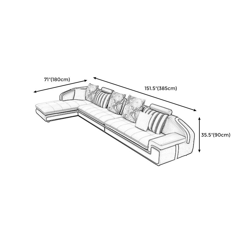 Contemporary Light Gray Sectional with Removable Cushions for Living Room Clearhalo 'furn' 'furn_sectionals' 'Furniture' 'furniture_sectionals' 'Living Room Furniture' 'Sectionals' 1200x1200_4050da66-da55-487e-bdd7-aff02a6be4de