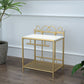 Comodino Glam con 1 ripiano, comodino con contenitori aperti e gambe, alto 21,3 pollici