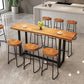 Brown Modern Style Specialty Bar Table Solid Wood and Iron Coffee Shop Bar Table Clearhalo 'Bar Furniture' 'Bar Tables' 'bar_tables' 'furn' 'furn_bar_tables' 'Furniture' 'furniture_bar_tables' 'Kitchen & Dining Furniture' 1200x1200_40523d02-0eea-45fd-96b1-900c4b6f9311