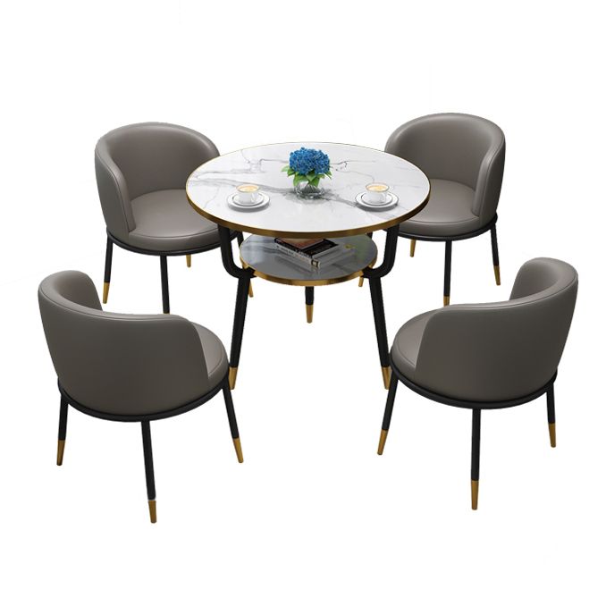 Contemporary MDF Standard Dining Table Round Shape Kitchen Dining Table with 3 Legs Base Clearhalo ' dining_table' 'Dining Tables & Seating' 'Dining Tables' 'furn' 'furn_dining_table' 'Furniture' 'furniture_dining_table' 'Kitchen & Dining Furniture' 'kitchen&dining_furn' 'kitchen' 'kitchen_dining_table' 1200x1200_40530b94-98a6-4087-9cbf-201dfda98ac2
